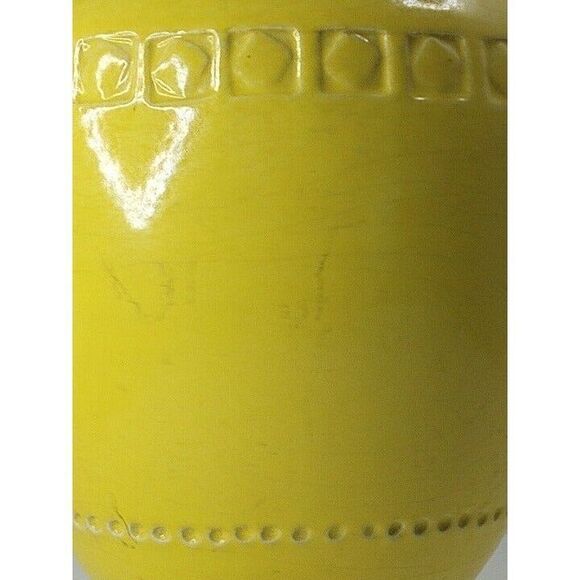 Bitossi Pottery Yellow Glazed Pot Signed by Aldo Londi 1960 Italian Signed Vase - Picture 4 of 13